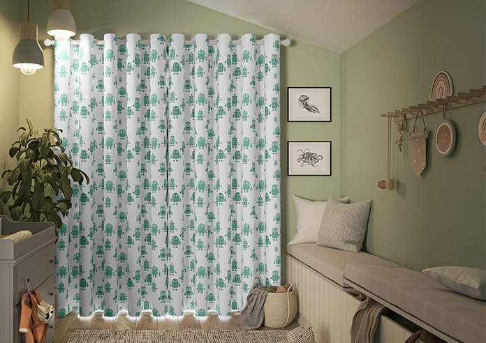 Robo Town, Emerald - Made to Measure Curtains - Image 6